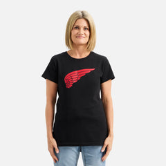 Short Sleeve Wing T-Shirt - Women's Short Sleeve Tee in Black